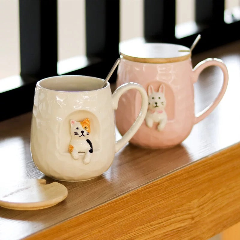 Collection of 3D animal mugs